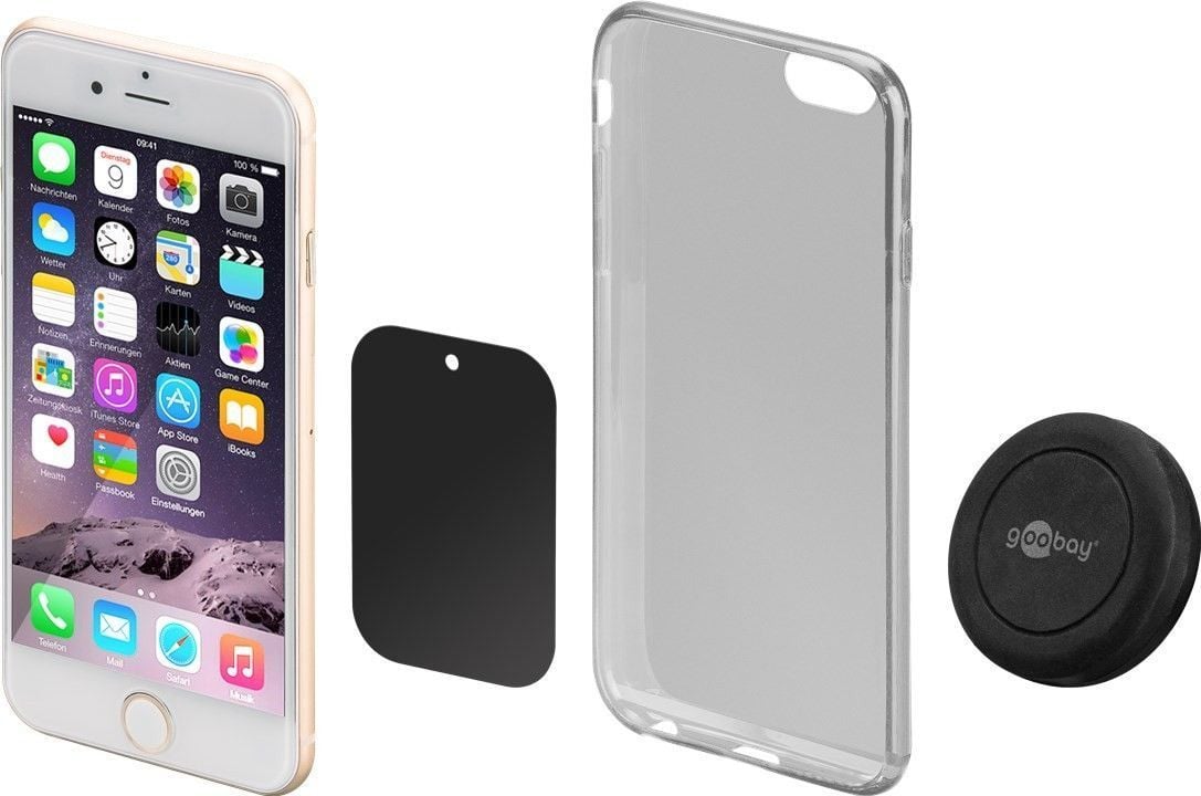 Supporto Magnetico Autoadesivo per Smartphone e Tablet Nero - Miniatura 5