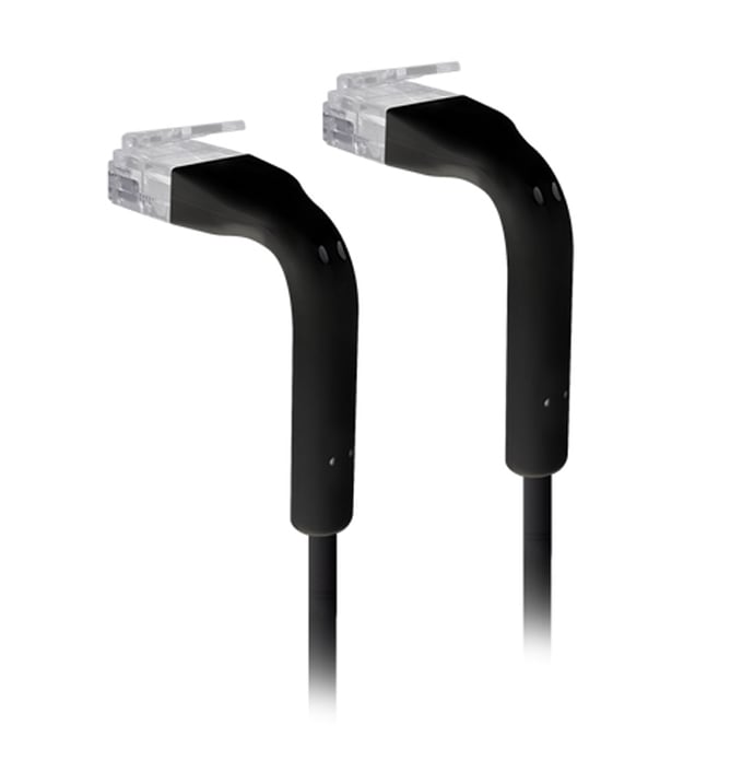 Cavo Slim Patch di Rete Pieghevole in Rame Cat.6A U/UTP 2m Nero - Miniatura 5