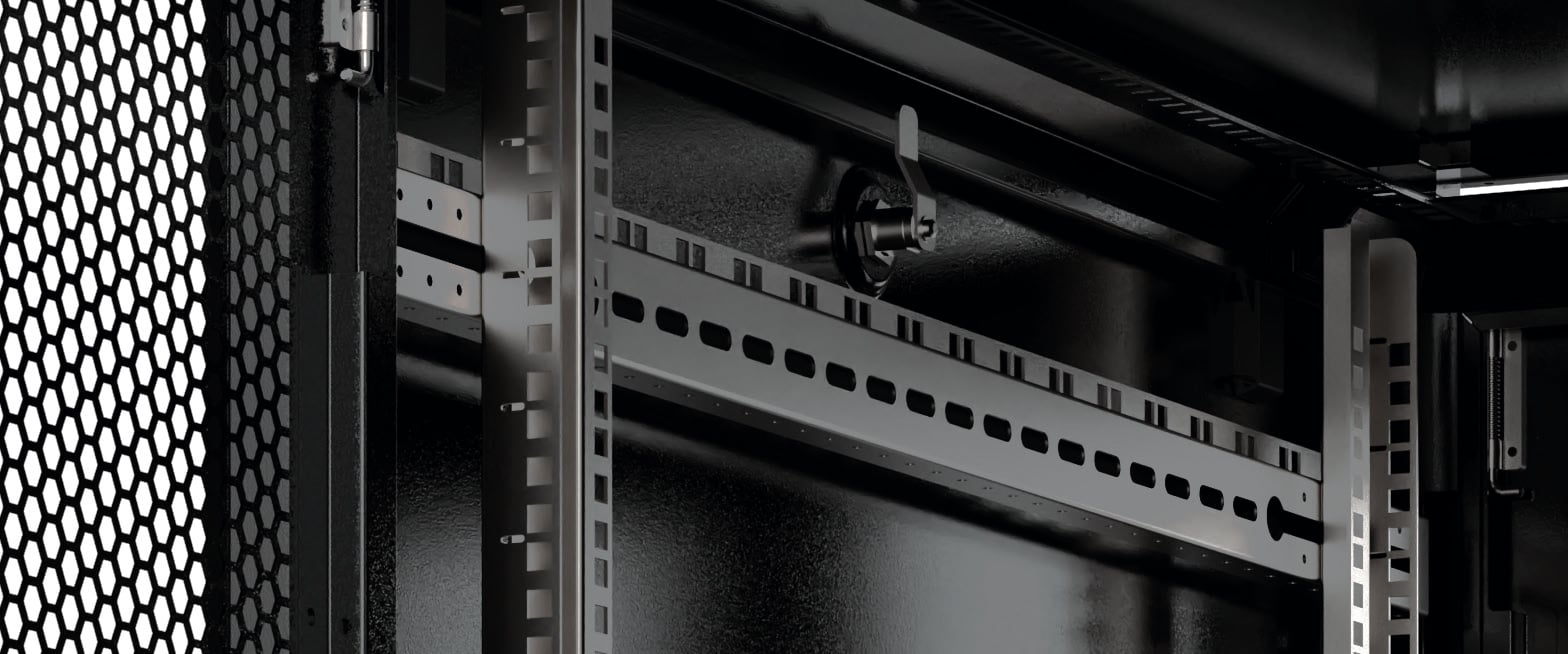 Armadio Server Rack 19'' 600x1000 26U Nero Serie Evolution Porta Grigliata - Miniatura 5