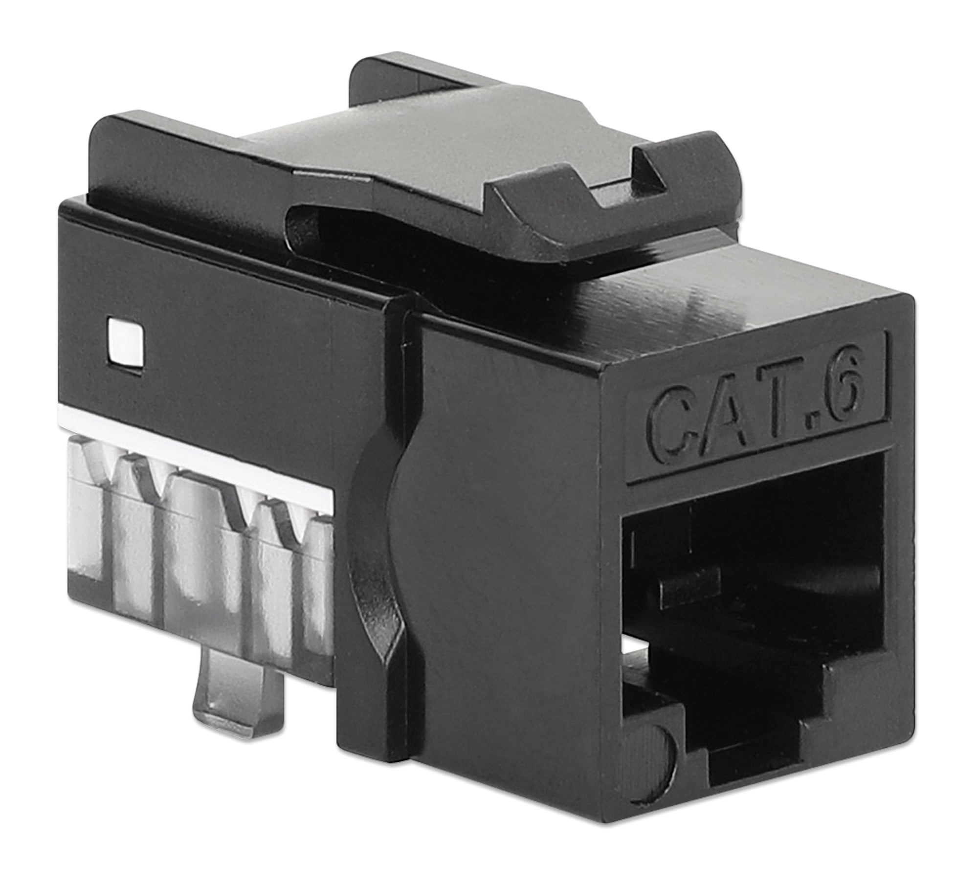 Frutto Keystone Slim Cat.6 per Cavo Rigido con Supporto Punch-Down 25 pz Nero - Miniatura 5
