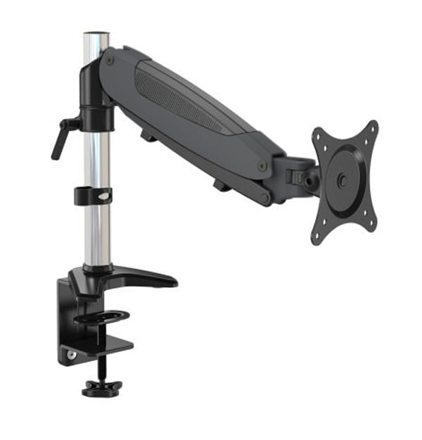 Supporto Tubolare a Gas da Scrivania per Monitor 15-27'' 360mm Nero - Miniatura 5