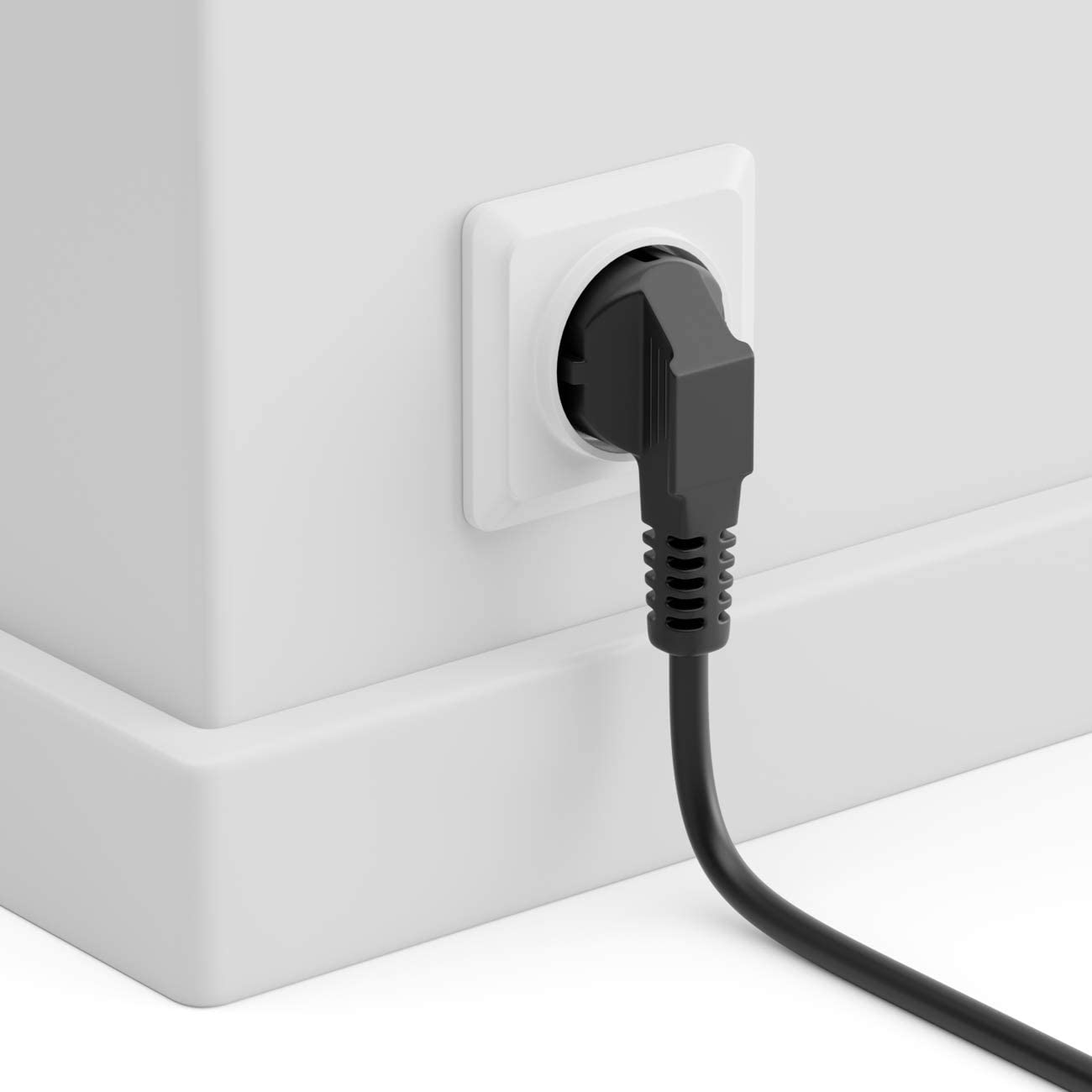 Cavo alimentazione C13 F a Schuko angolato 1,8m nero - Miniatura 5