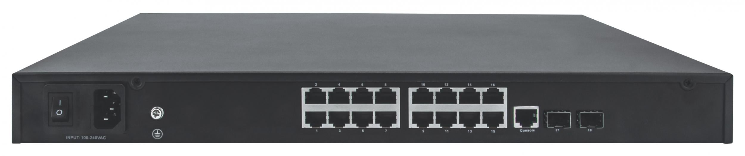Switch AV Gigabit Ethernet PoE+ a 16 porte 2 SFP - Miniatura 5