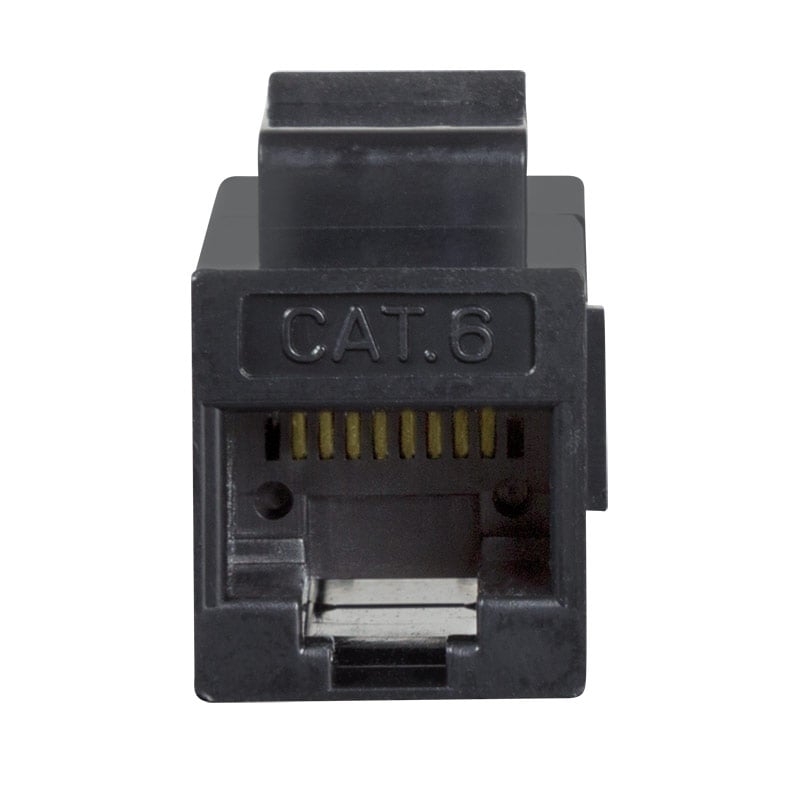 Accoppiatore RJ45 F/F UTP Cat6 Keystone Nero - Miniatura 5