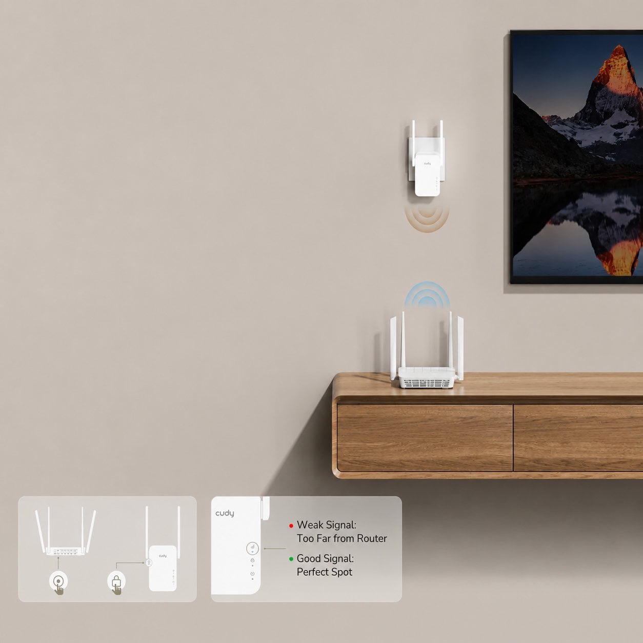 Extender WiFi 4 Booster Wireless N300, RE300 - Miniatura 5