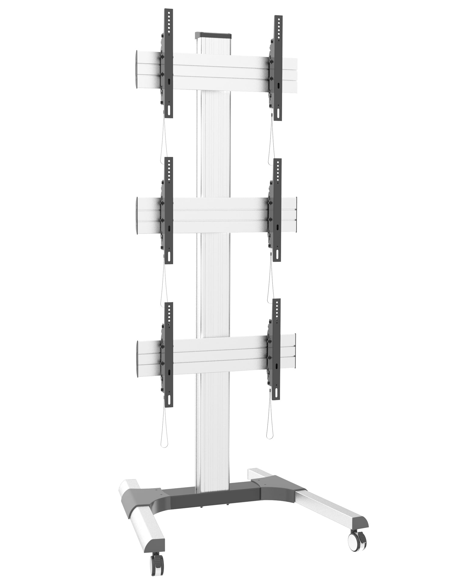 Supporto a Pavimento per 3 TV LCD/LED 32-55'' per Video Wall - Miniatura 5