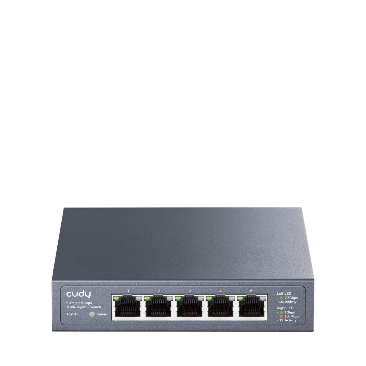 Switch con 5 Porte 2.5G Ethernet Custodia in Metallo, HS105 - Miniatura 5