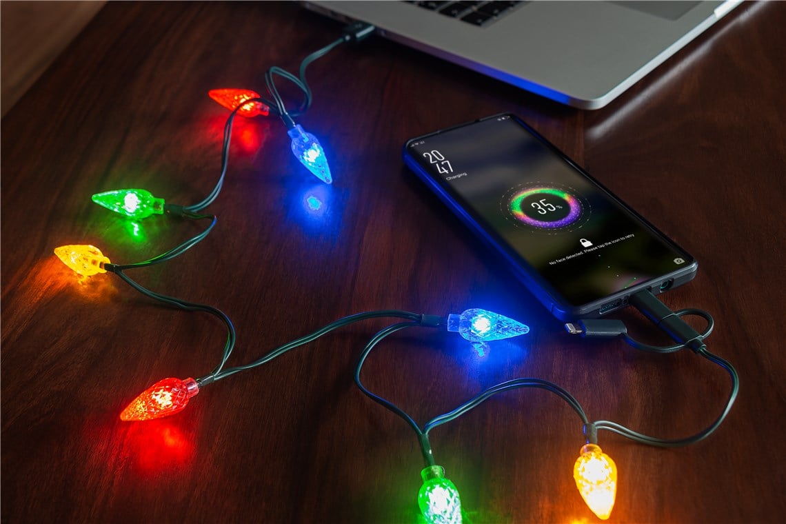 Cavo di Ricarica USB per Smartphone con Luci a LED - Miniatura 5