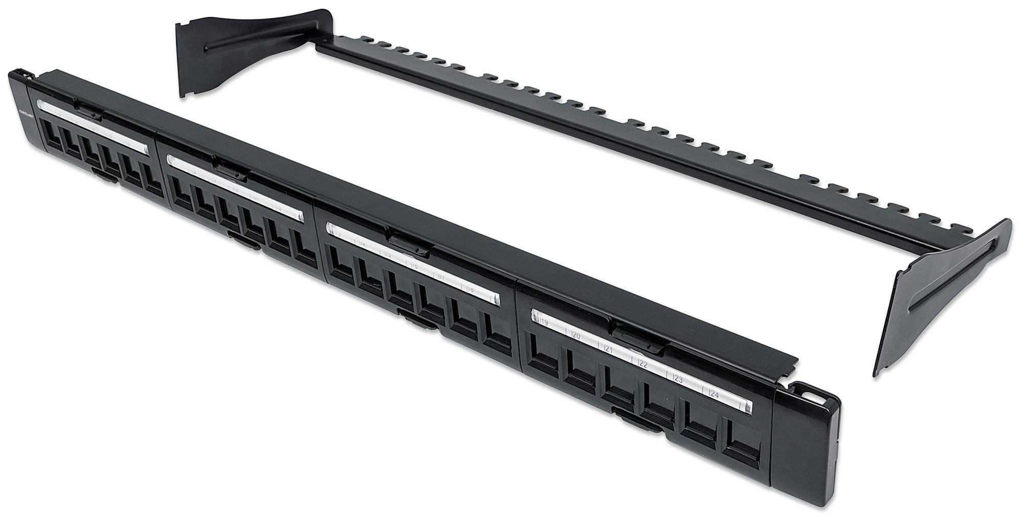 Pannello Patch Modulare 24 Porte Slim 1U Nero - Miniatura 5