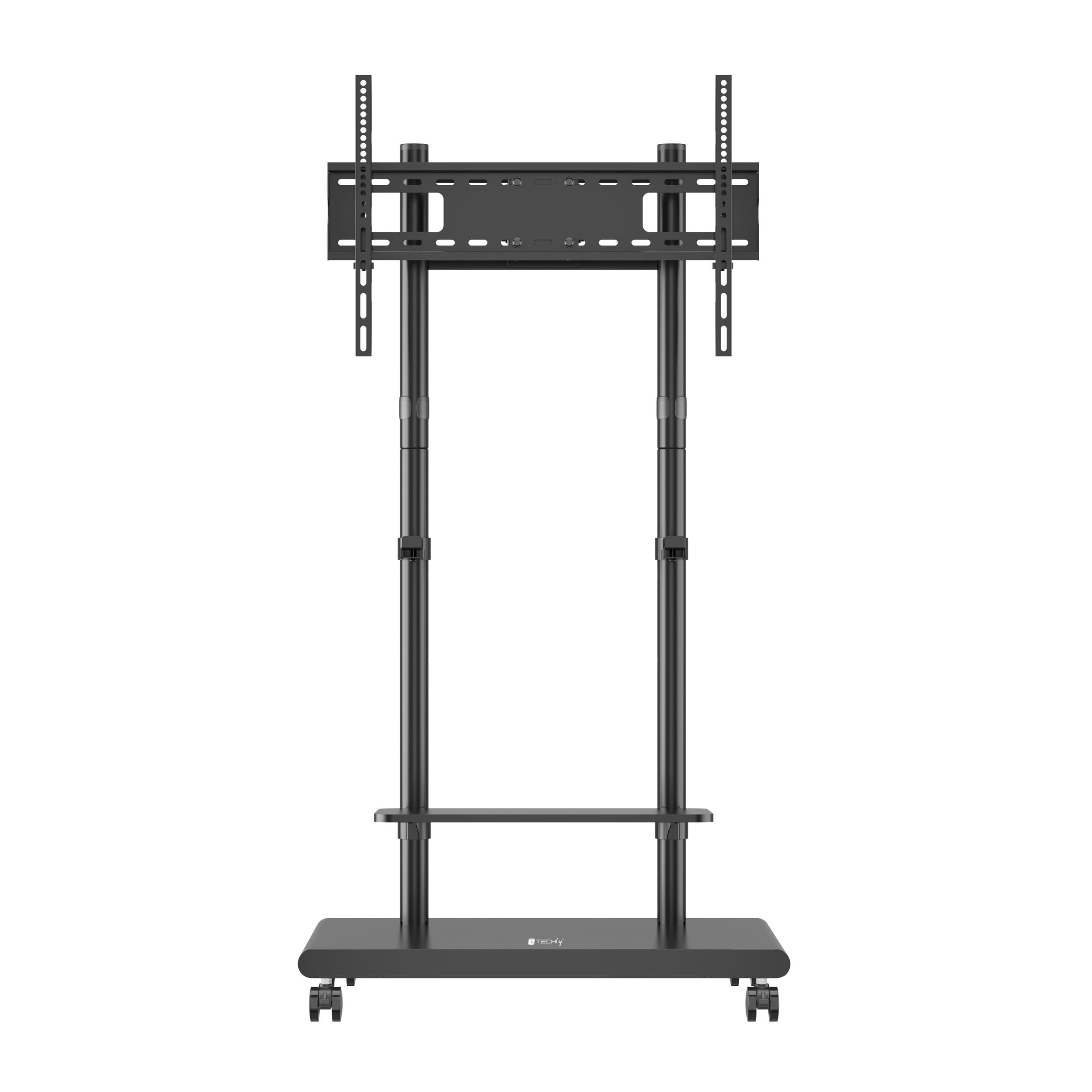 Supporto Mobile da Pavimento con Altezza Regolabile e Mensole, per TV  da 37-75'' - Miniatura 5