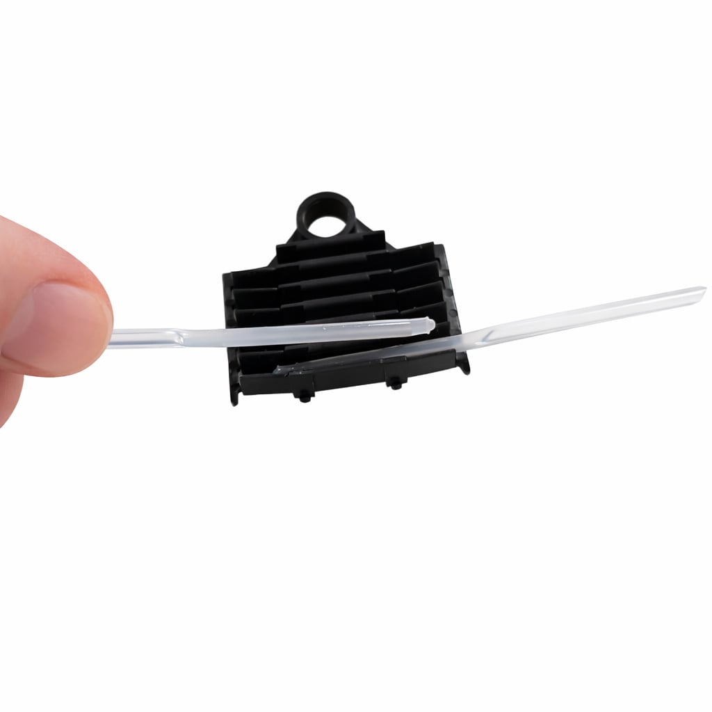 Supporto a Pettine per 12 Giunti in Fibra Ottica Termoretraibili, Nero - Miniatura 5