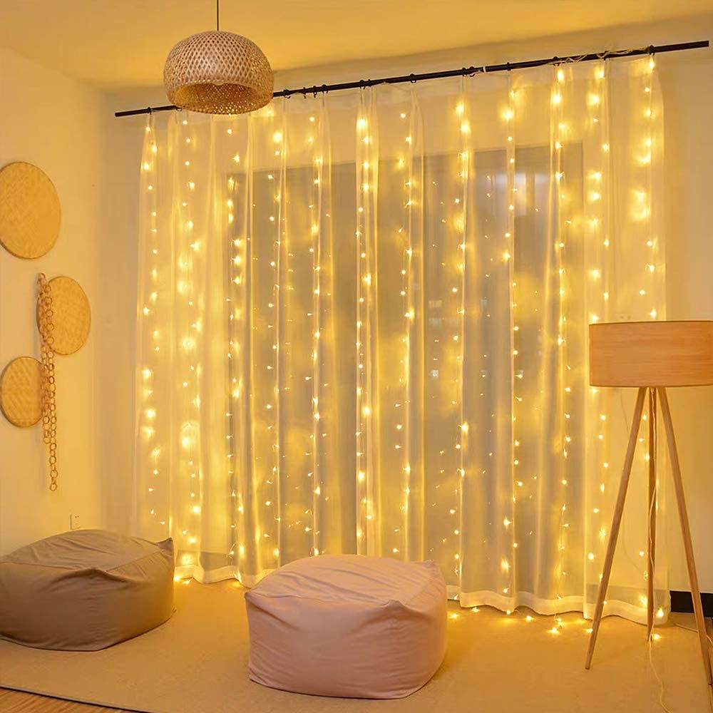 Tenda Natalizia Luminosa 300 LED Alimentazione USB e Telecomando - Miniatura 5