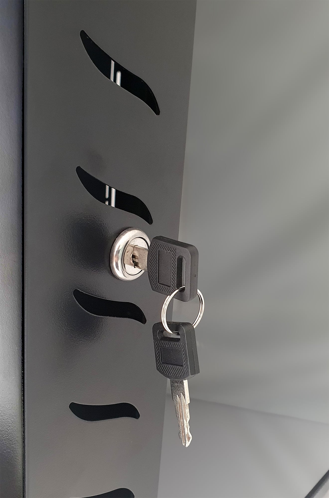 Armadio Rack 19'' a Muro 6 Unità P.450 mm Flat Pack Nero - Miniatura 5
