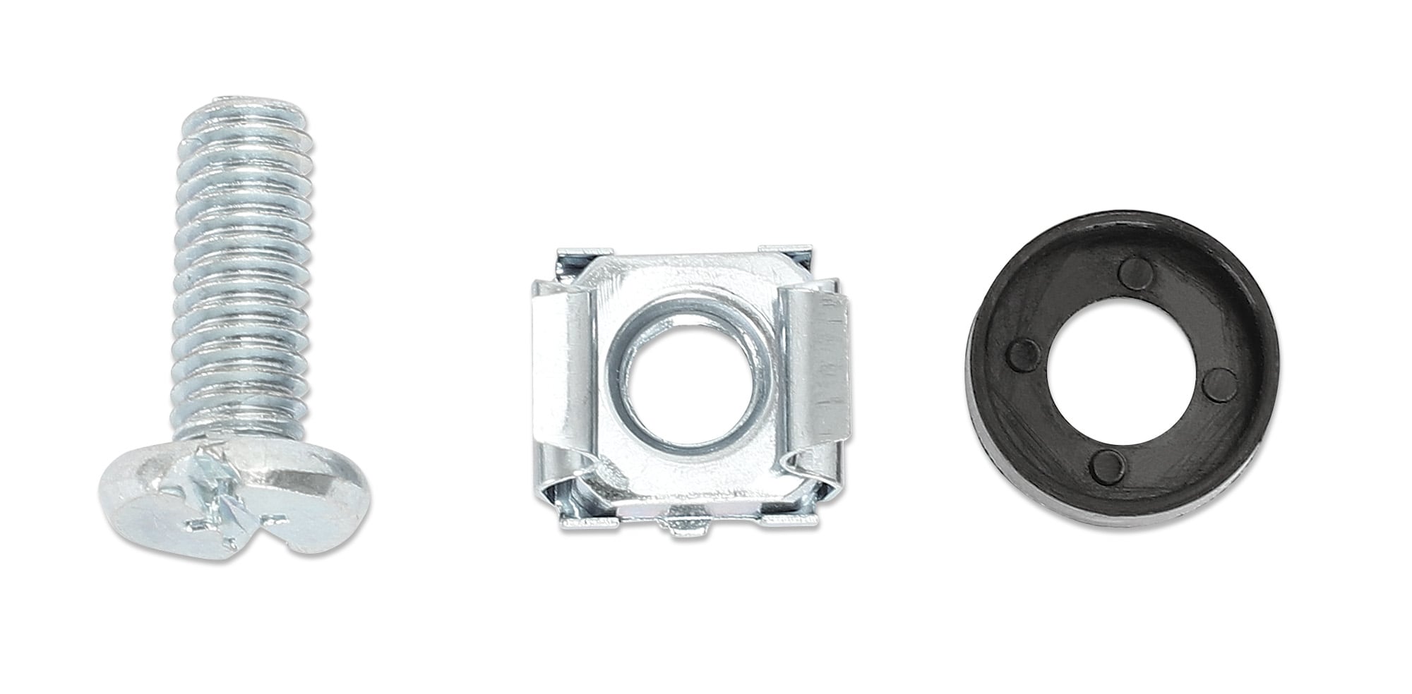 Kit Set 100 Viti, 100 Dadi e 100 Rondelle per Montaggio Rack Silver - Miniatura 5