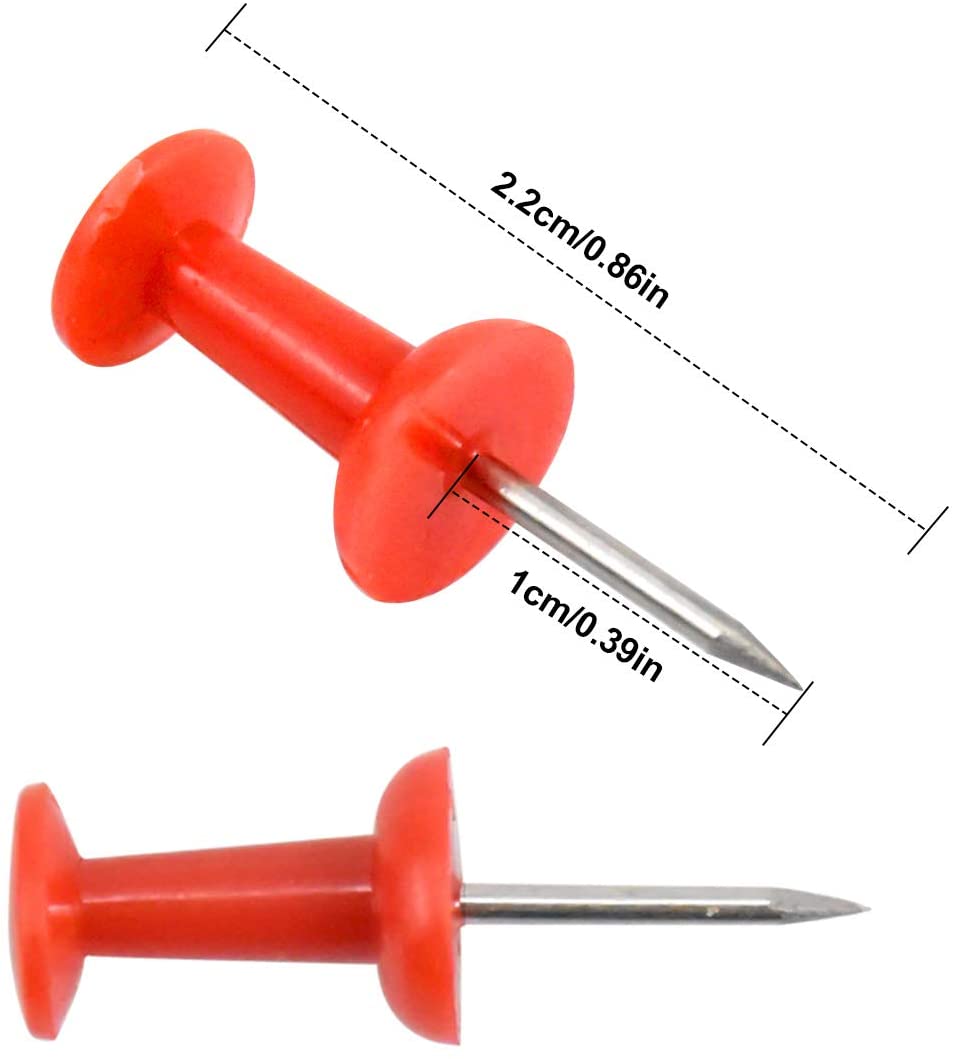 Spilli Colorati Puntine con Testina per Lavagne in Sughero 20 pz - Miniatura 5