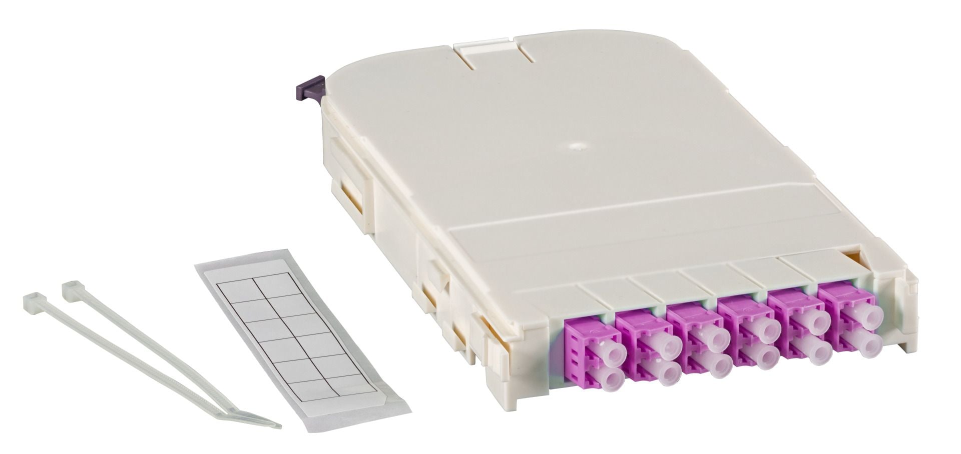 Modulo FTTH 12 porte con Adattatori Ceramici LC/APC OS2 Monomodale - Miniatura 5