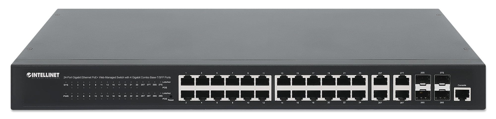Switch 24p. Gigabit Ethernet PoE+ con 4p. Gigabit Combo Base-T/SFP - Miniatura 6