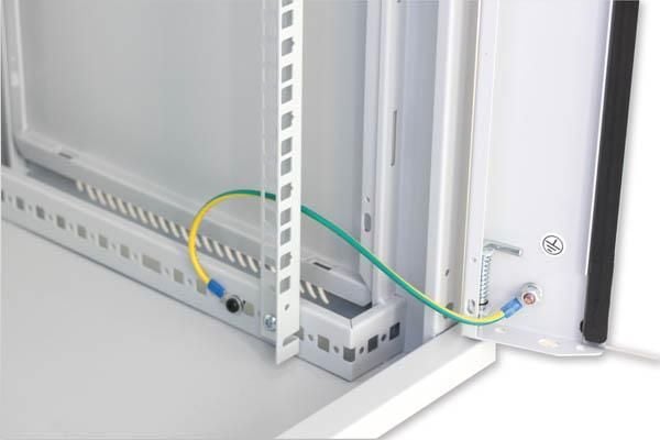 Armadio Rack 19'' a muro 20 unità sezione unica prof. 450mm Grigio - Miniatura 6