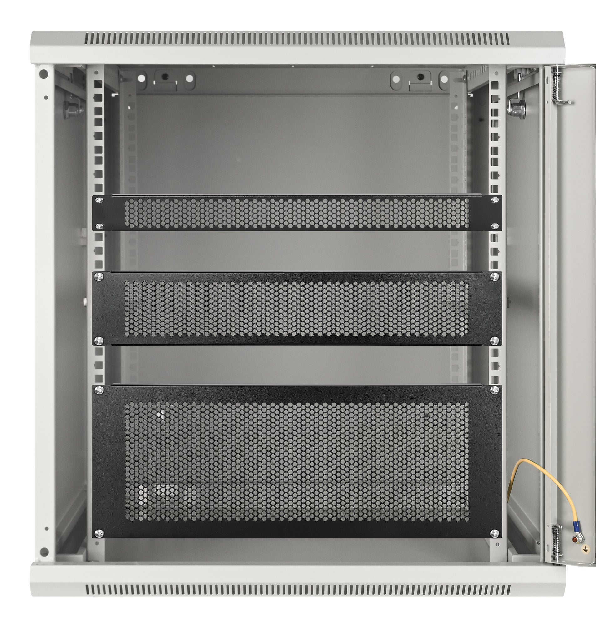 Pannello Cieco Ventilato per Armadi Rack 19'' 2U Nero - Miniatura 6