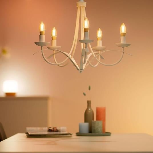 Lampadina Intelligente Candela E14 Ambra Calda 4,9W LED a Filamento Alexa Google Assistant Classe F, R5141 - Miniatura 6
