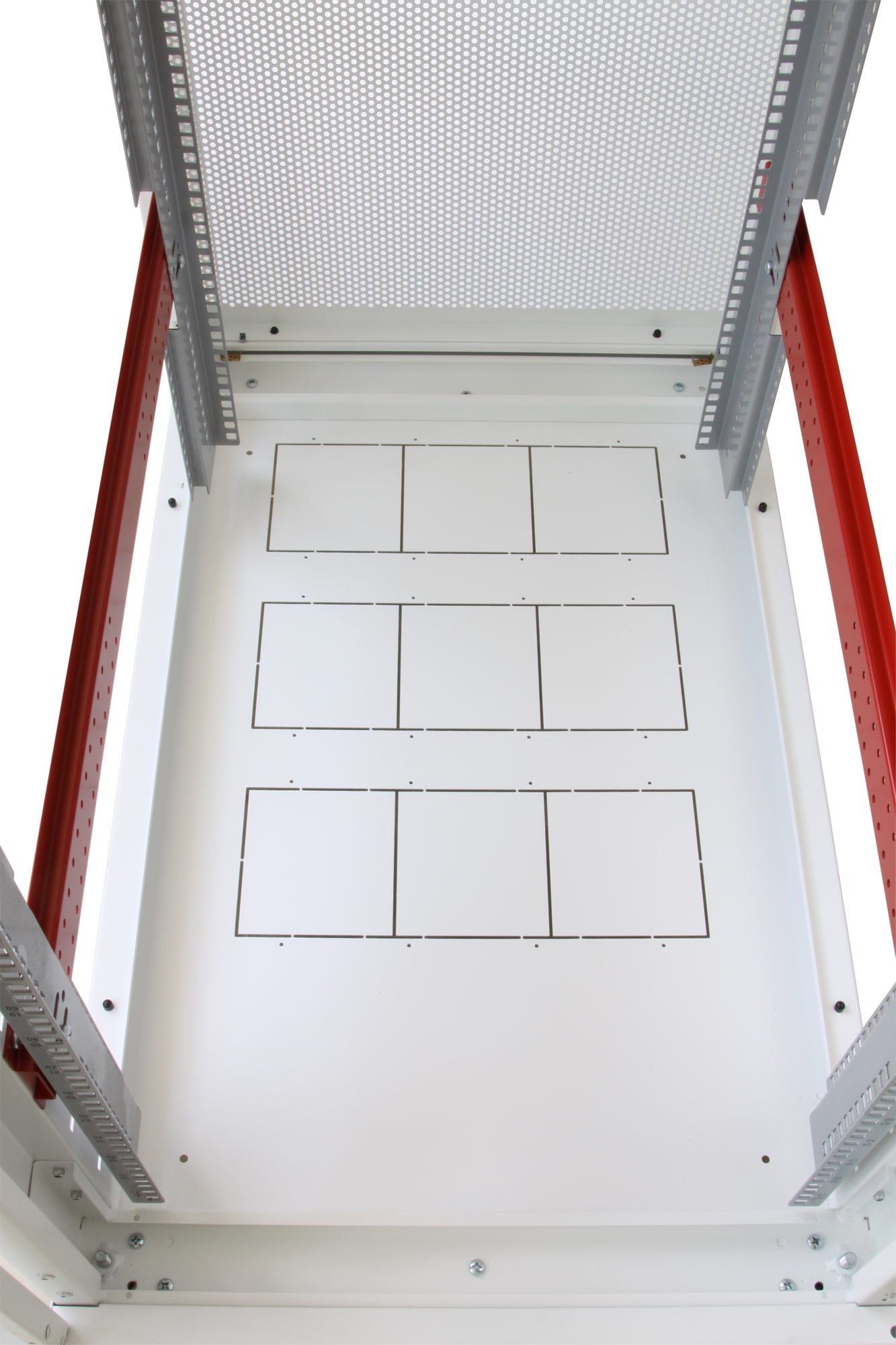 Armadio Server Rack 19'' 600x1000 27 Unita' Bianco serie IdealNET - Miniatura 6
