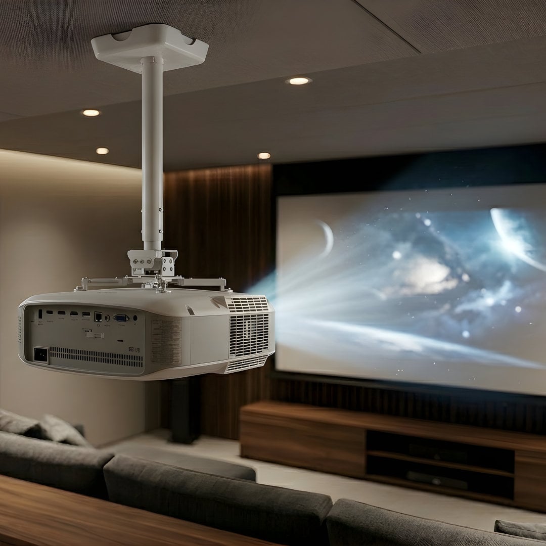 Supporto Universale a Soffitto per Proiettori Estensione 735-1135 mm Bianco - Miniatura 6