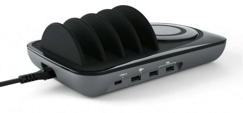Docking Station USB 5 posti con Caricabatterie Wireless Removibile - Miniatura 6