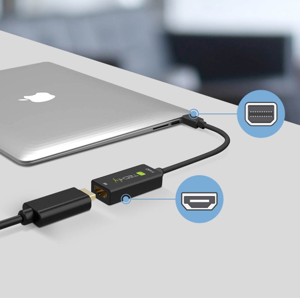 Adattatore Mini DisplayPort (Thunderbolt) 1.4 / HDMI 8K Attivo nero - Miniatura 6