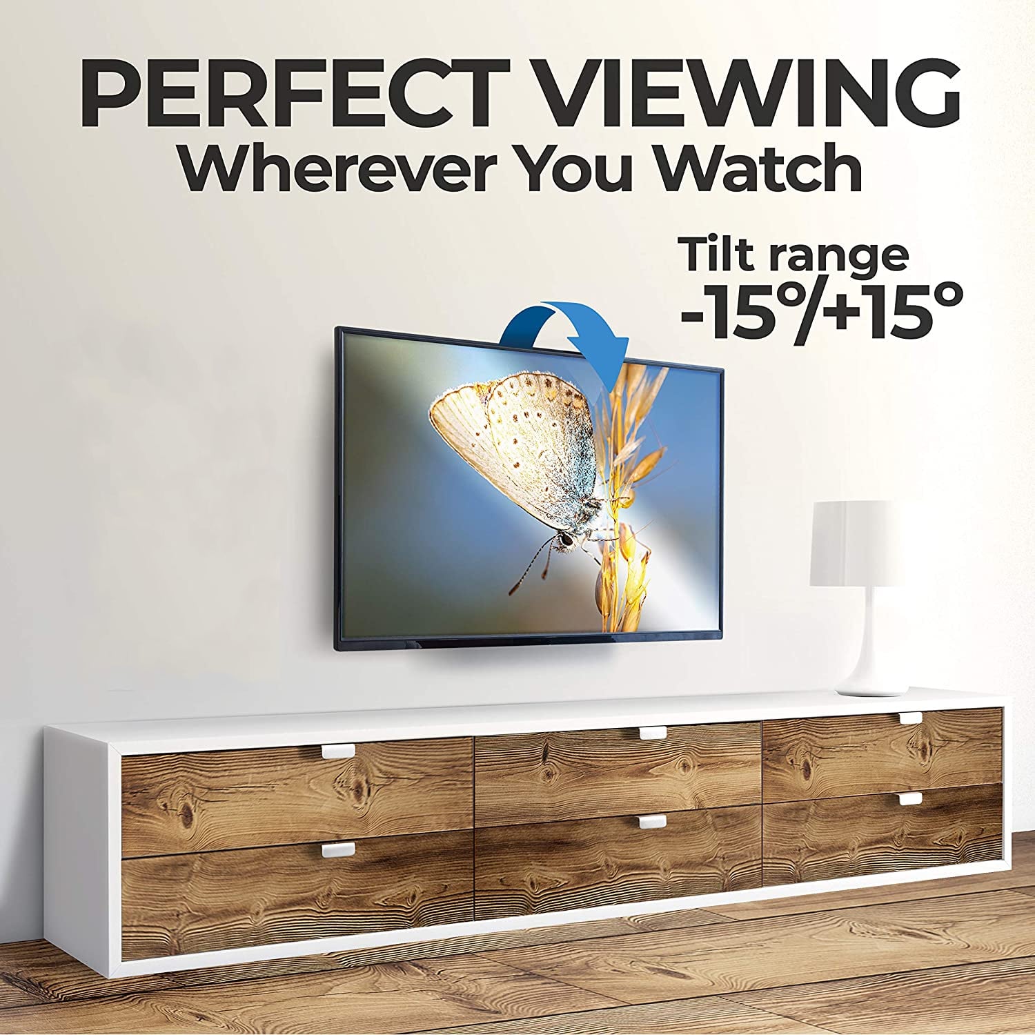 Supporto a muro per TV LED LCD 13''-30'' full motion Bianco - Miniatura 6