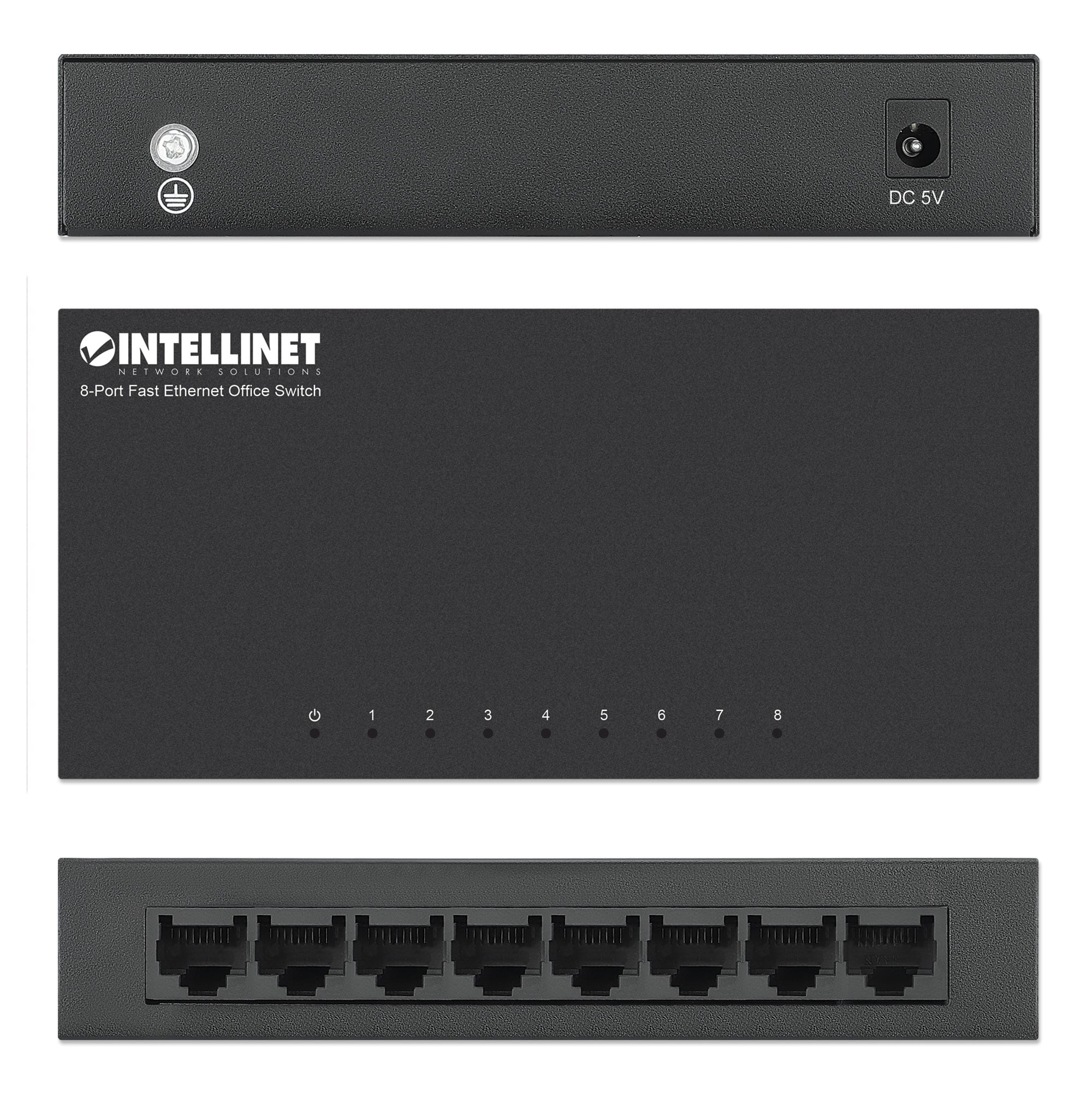 Switch Hub Ethernet 10/100Mbps 8 Porte Desktop in Metallo - Miniatura 6