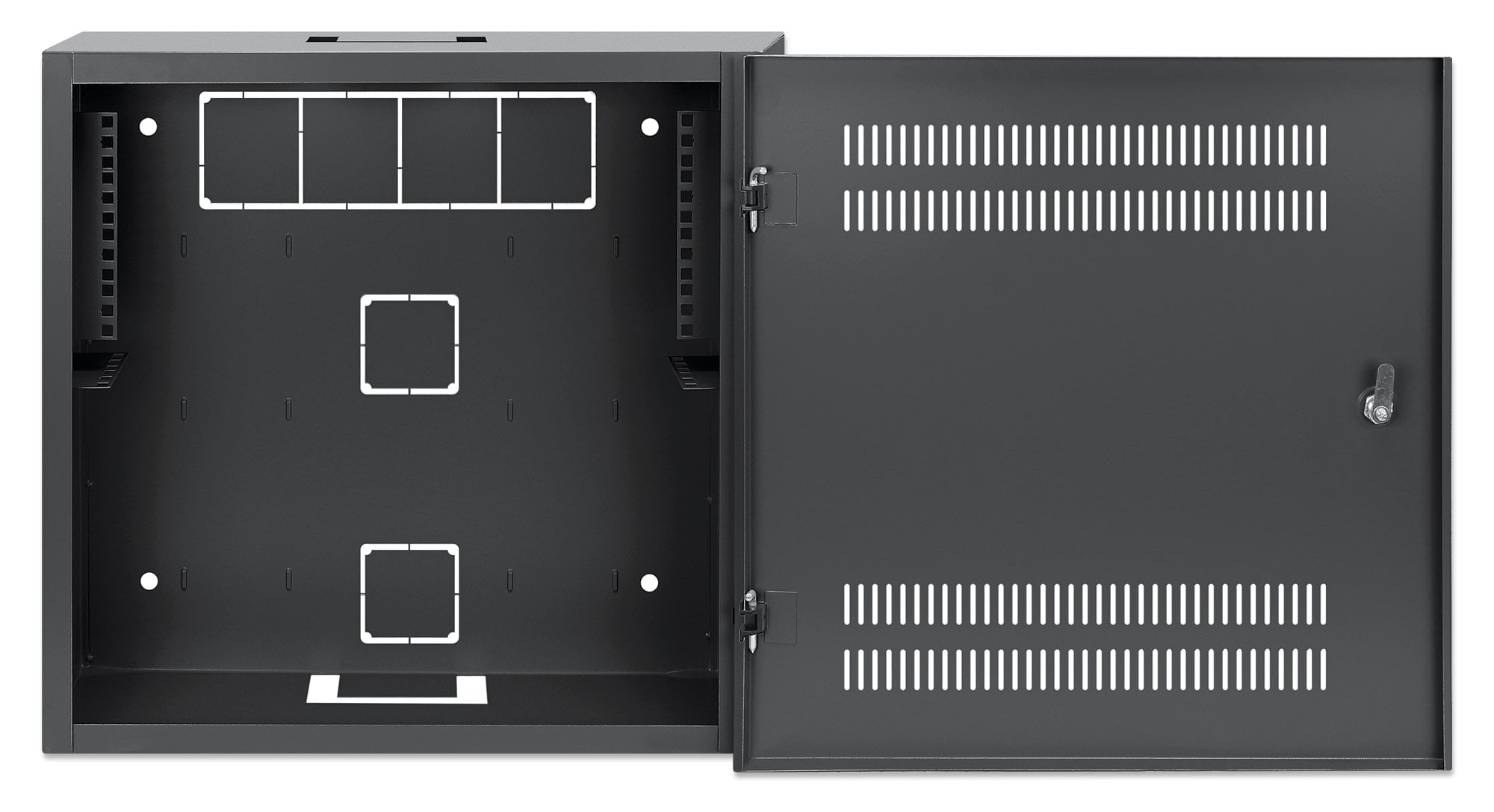 Armadio 19'' a muro a basso profilo con montanti orizzontali 4U e verticali 2U - Miniatura 6