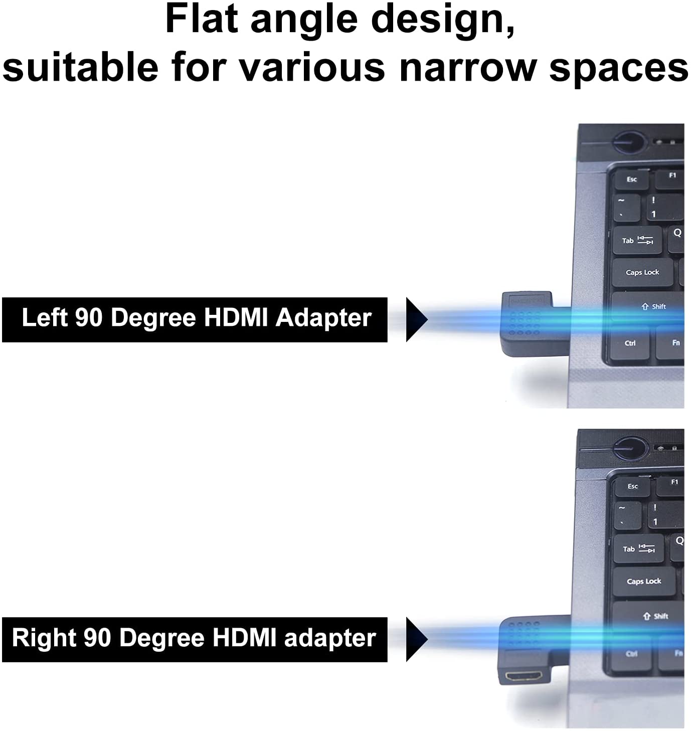 Adattatore HDMI Maschio / Femmina Angolato 270° - Miniatura 6