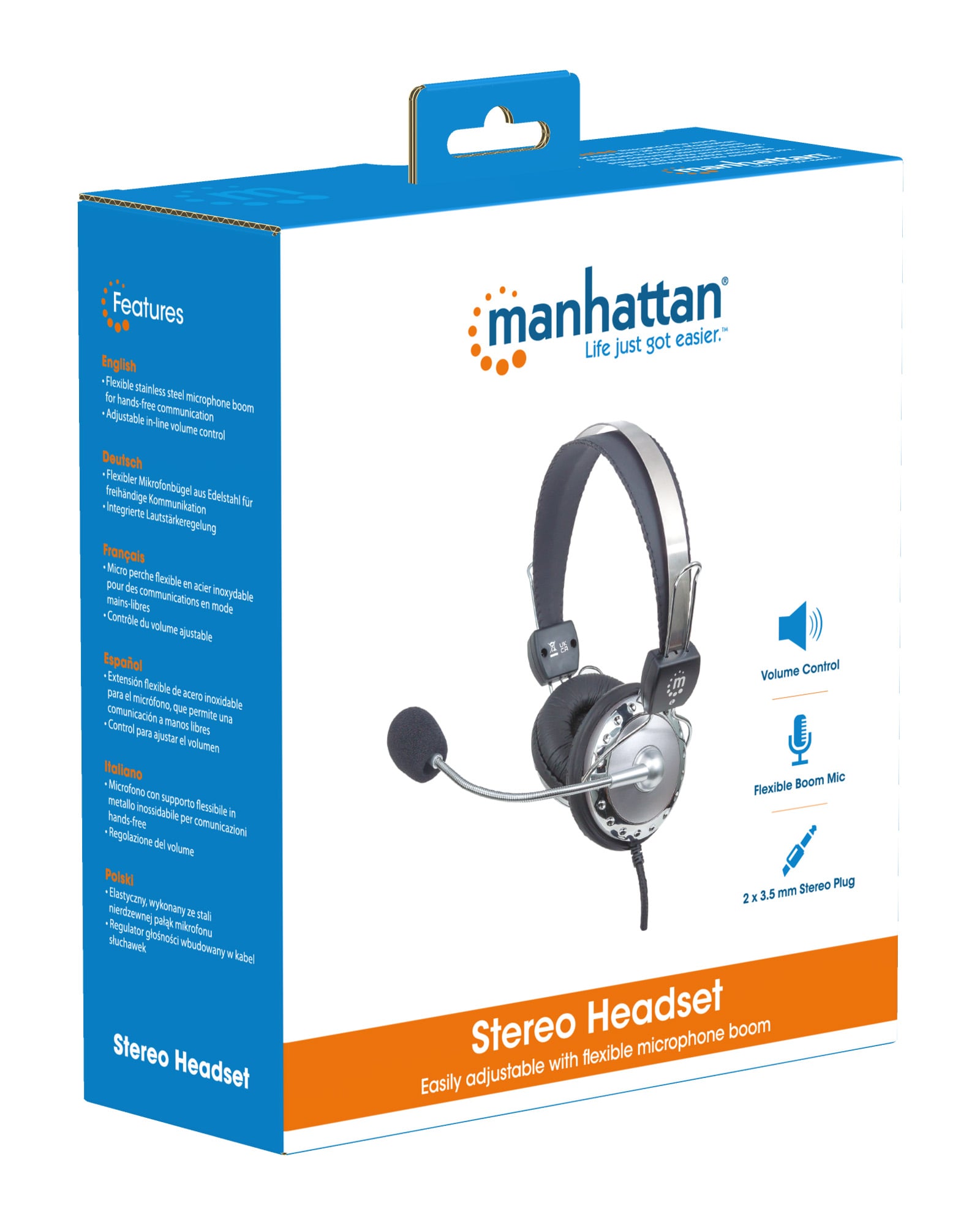 Cuffia Stereo con Microfono con Asta Flessibile - Miniatura 6