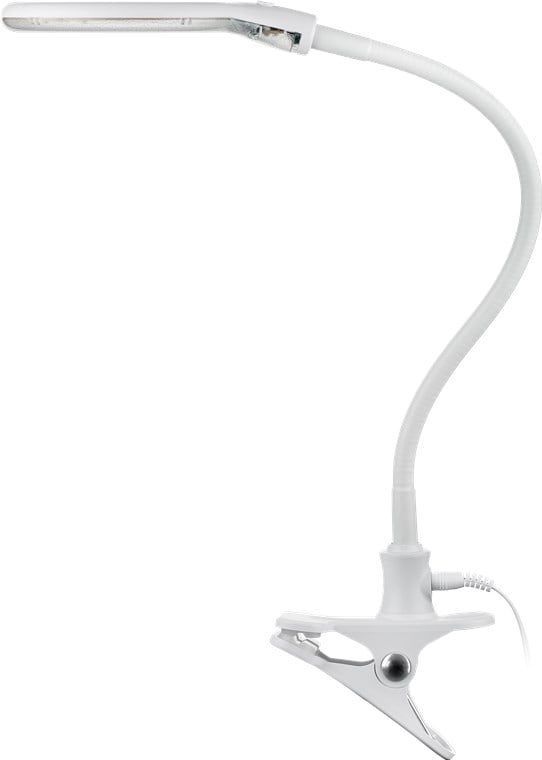 Lampada LED con Lente d'ingrandimento Base di Appoggio e Clip da Tavolo 6W Bianco - Miniatura 6