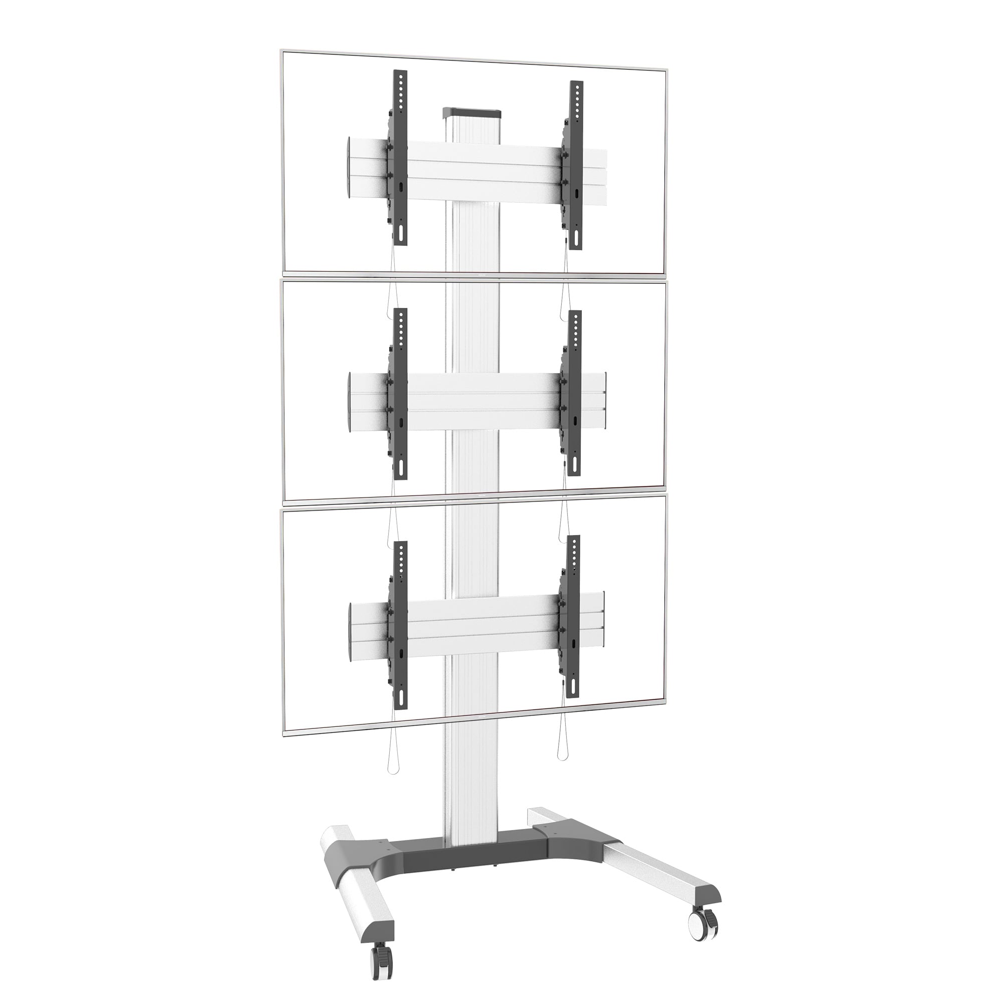 Supporto a Pavimento per 3 TV LCD/LED 32-55'' per Video Wall - Miniatura 6