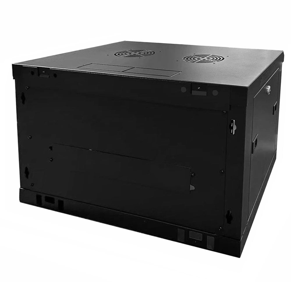 Armadio Rack 19'' a muro 15 unità sezione unica prof. 450 mm Nero - Miniatura 6
