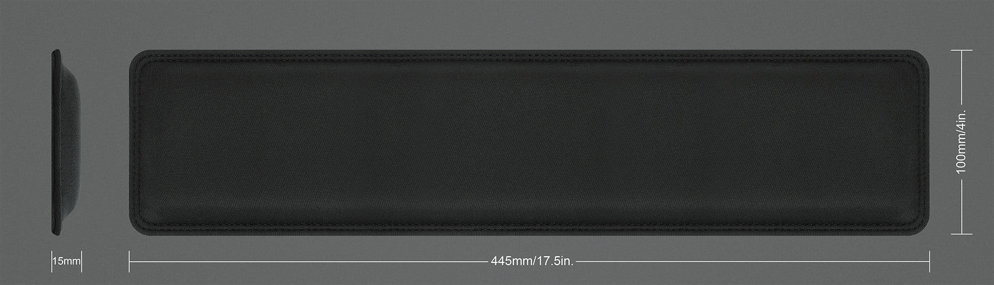 Tappetino Poggiapolsi Ergonomico in Gel per Tastiera Nero - Miniatura 6