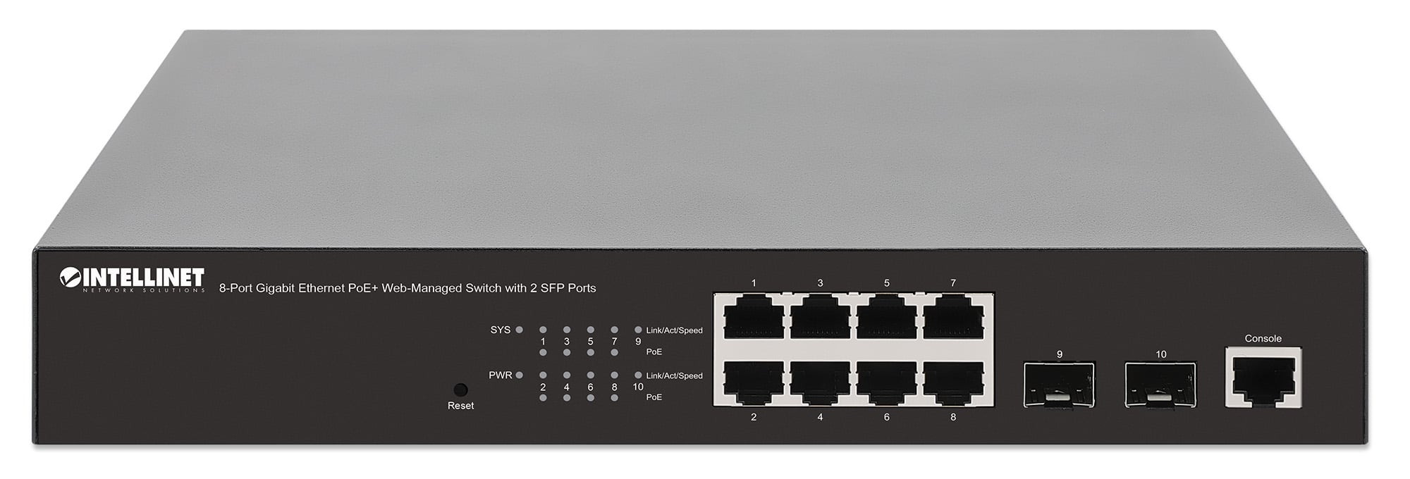 Switch Gigabit Ethernet 8 Porte PoE+ Web-Managed con 2 porte SFP - Miniatura 6
