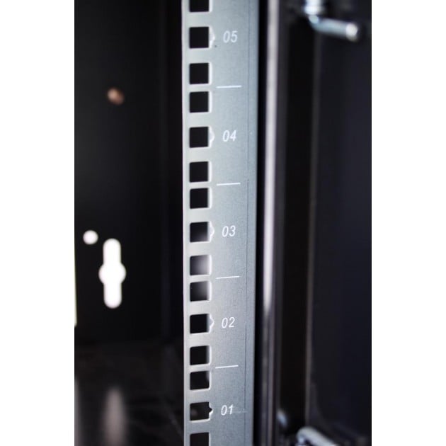 Armadio Rack 10'' a muro 9 unità con pannelli asportabili Grigio prof. 300 mm - Miniatura 7