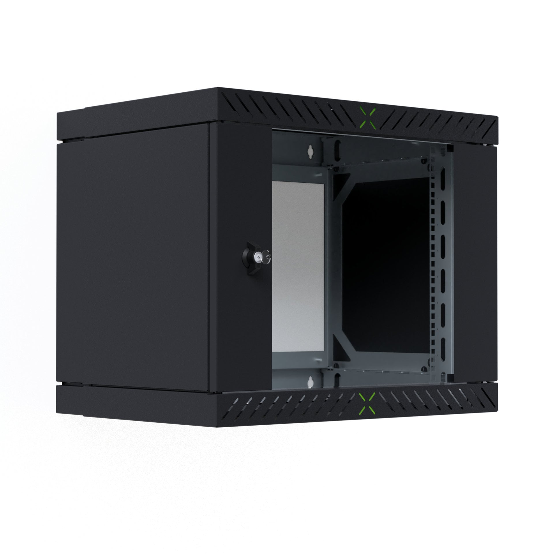 Armadio Rack 19'' a Muro 9U da Assemblare Profondità 400-600 mm Nero - Miniatura 7