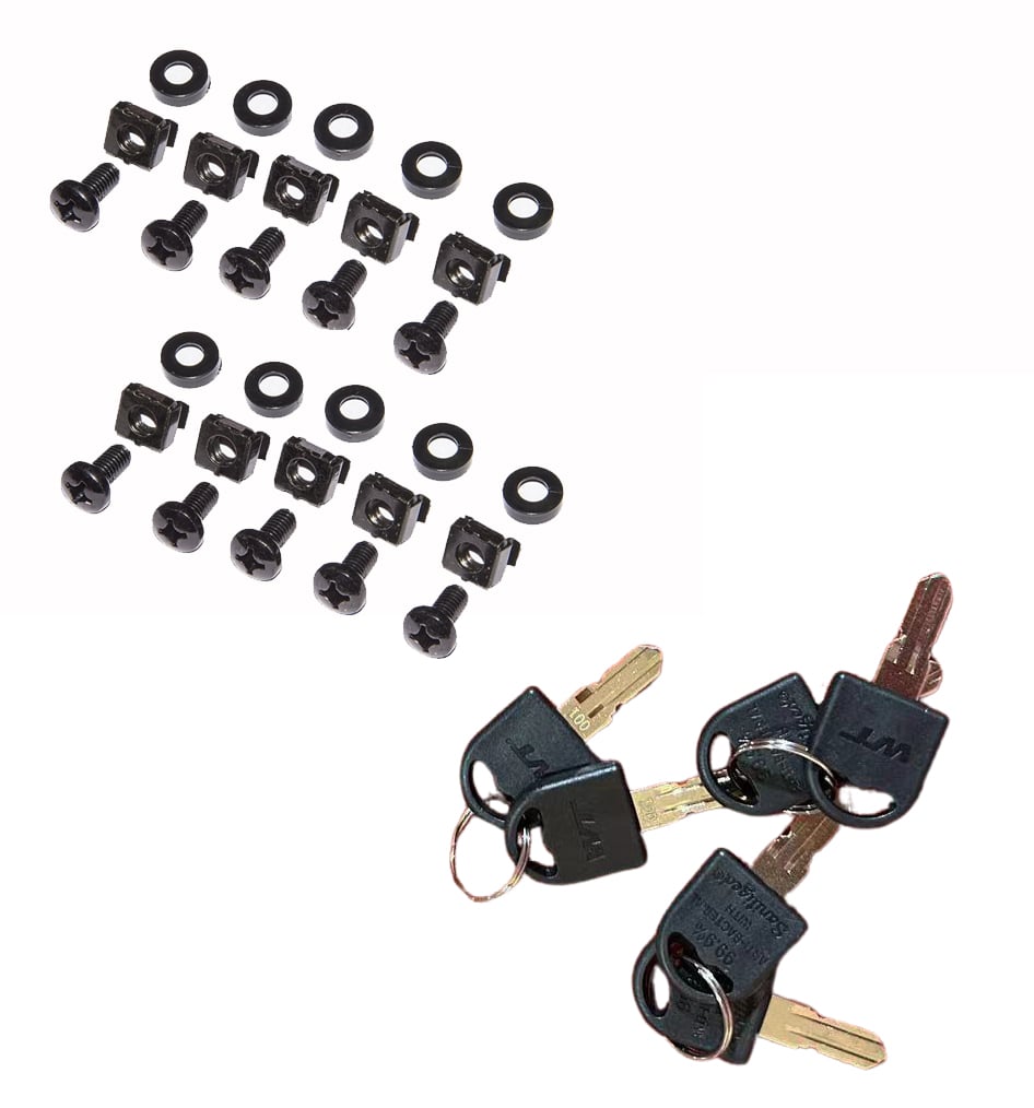 Armadio Rack 19'' a muro 20 unità sezione unica prof. 450mm Nero - Miniatura 7