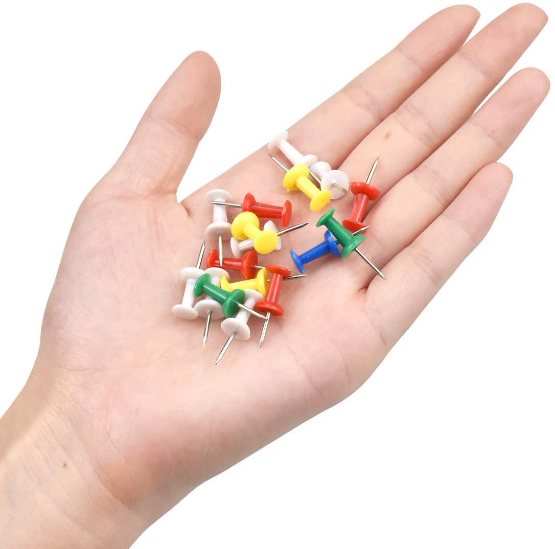 Spilli Colorati Puntine con Testina per Lavagne in Sughero 20 pz - Miniatura 7