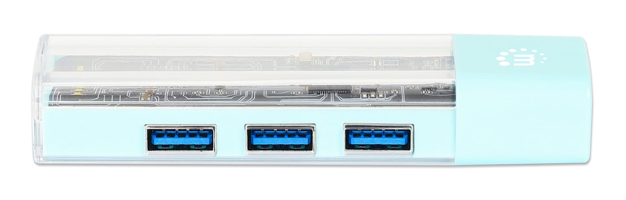 Hub Combo USB 3.2 USB-C™ e USB-A 4 Porte Verde Trasparente - Miniatura 7