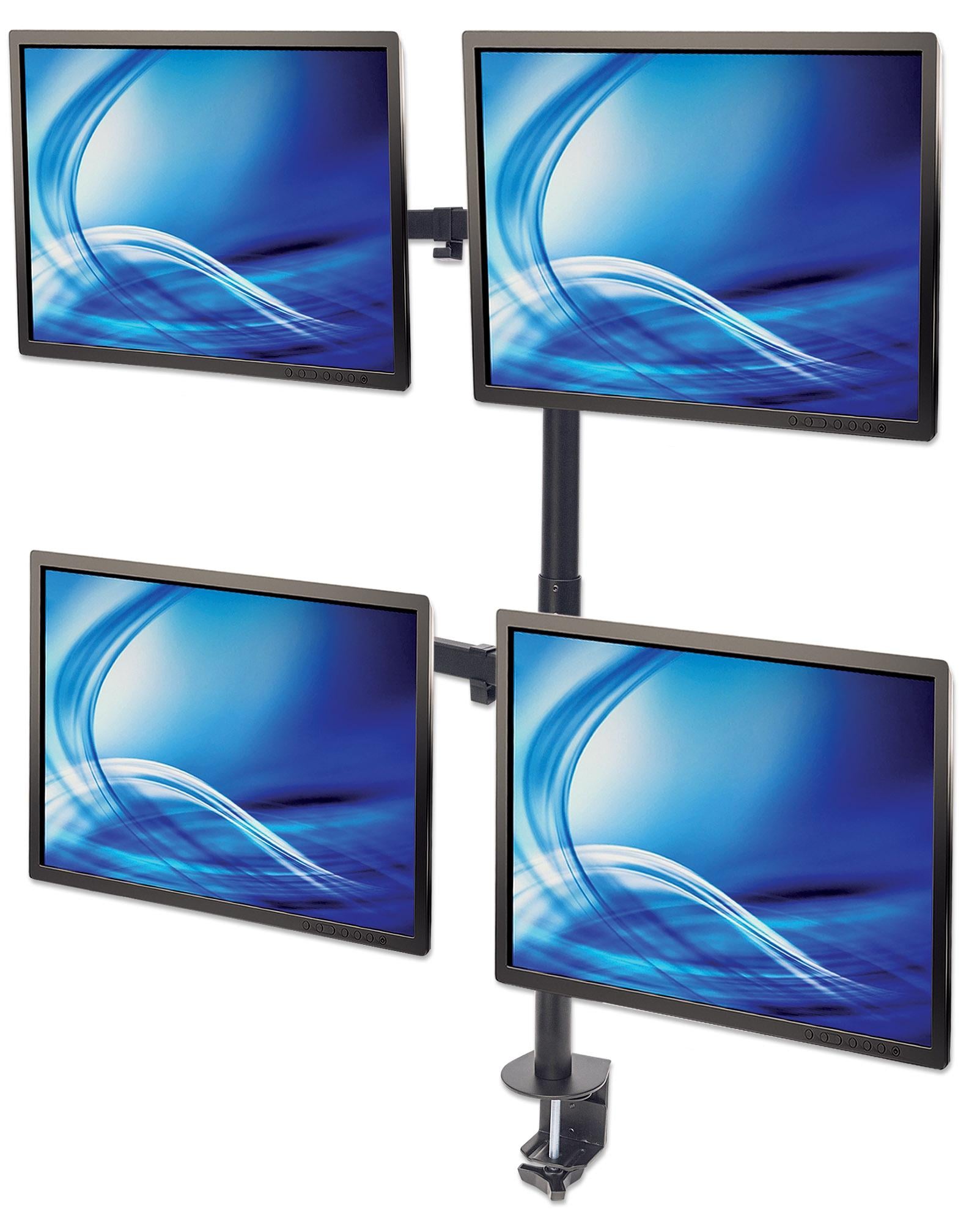 Supporto da Scrivania per 4 Monitor 13-32'' con Morsetto - Miniatura 7