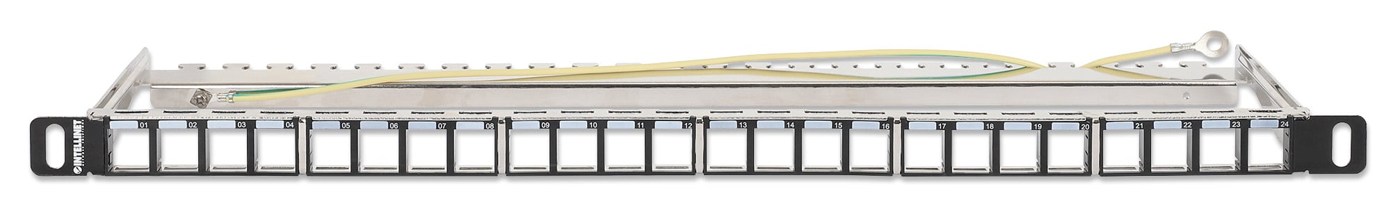 Pannello Patch Modulare Senza Frutti 24 Posti Schermato, 0.5U Nero - Miniatura 7