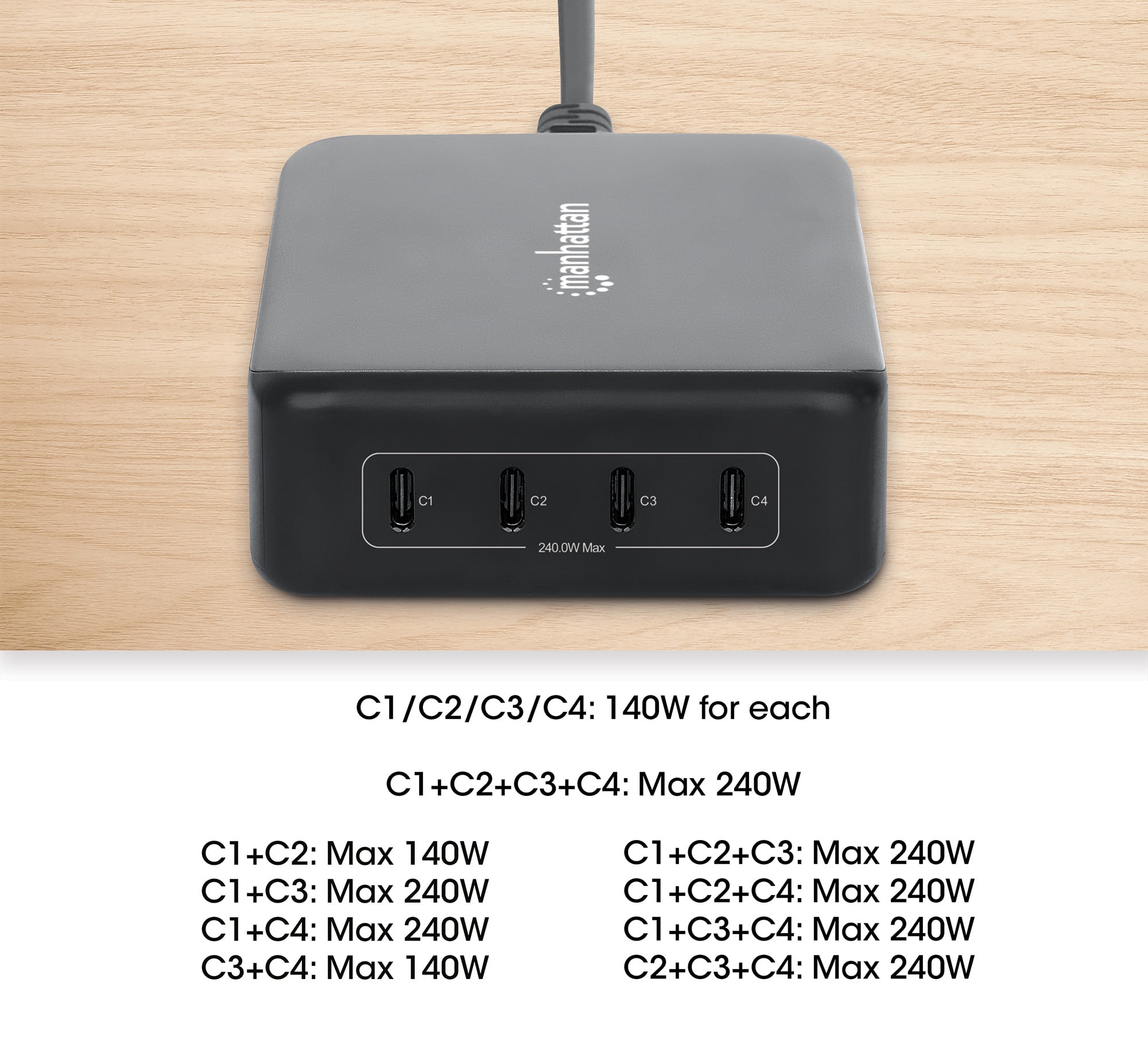 Stazione di Ricarica USB-C™ Power Delivery 4 Porte GaN 240W / PD3.2 - Miniatura 7