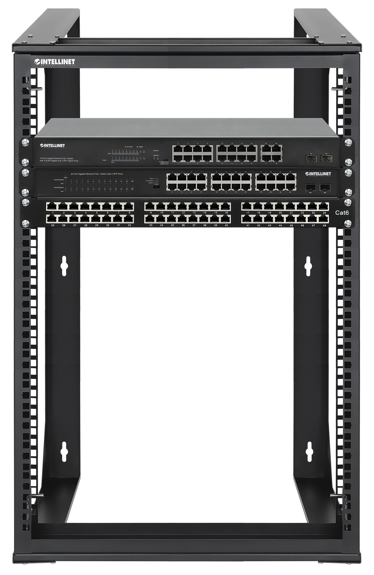 Armadio a Muro 19'' Open Frame 2 Montanti Flat Pack 15U - Miniatura 7