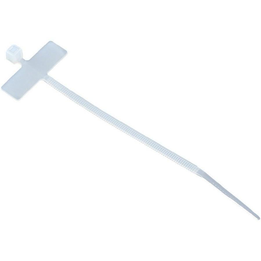 Fascette Fermacavi 100x2,5mm con Targhetta 25x8mm 100 pz Bianco - Miniatura 7
