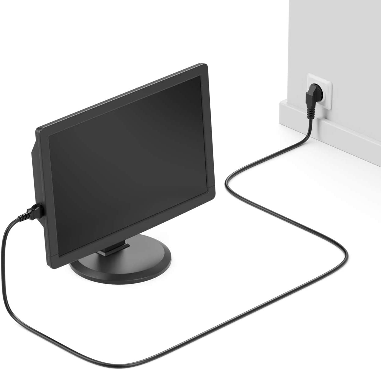 Cavo alimentazione C13 F a Schuko angolato 1,8m nero - Miniatura 7