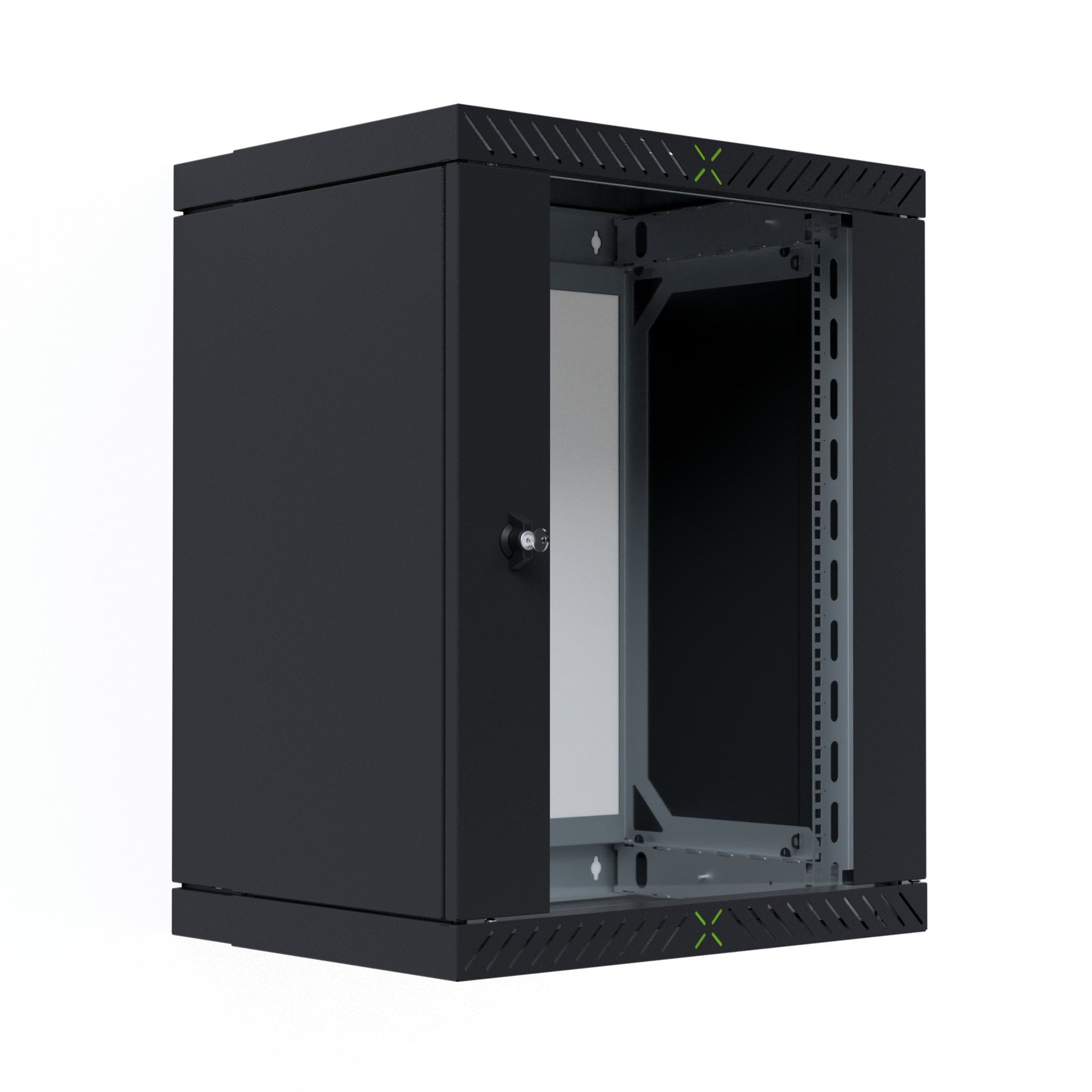 Armadio Rack 19'' a Muro 15U da Assemblare Profondità 400-600 mm Nero - Miniatura 7